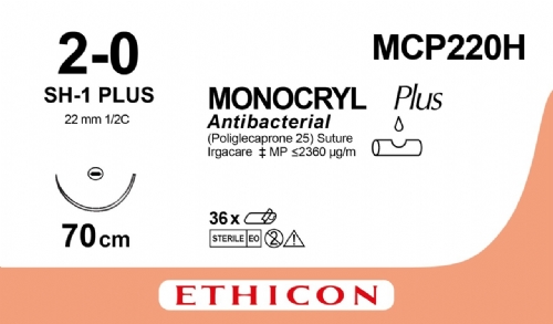 MONOCRYL Plus Antibacterial (poliglecaprone 25) Suture