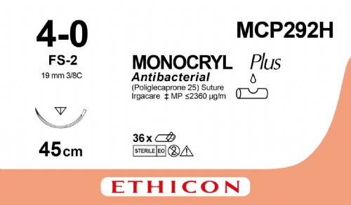 MONOCRYL Plus Antibacterial (poliglecaprone 25) Suture