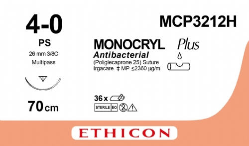 MONOCRYL Plus Antibacterial (poliglecaprone 25) Suture