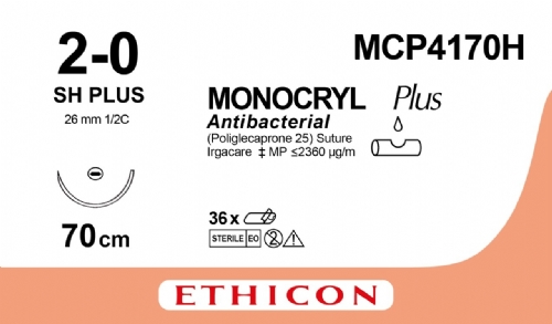 MONOCRYL Plus Antibacterial (poliglecaprone 25) Suture