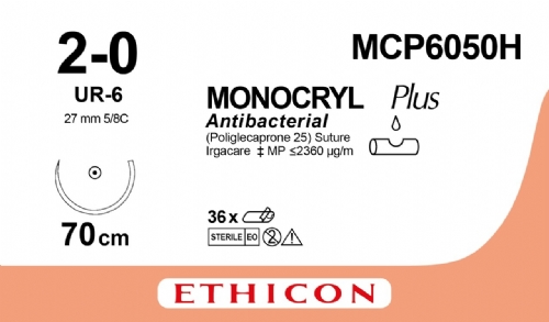 MONOCRYL Plus Antibacterial (poliglecaprone 25) Suture