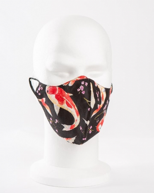 Black Koi Face Mask 100% Cotton